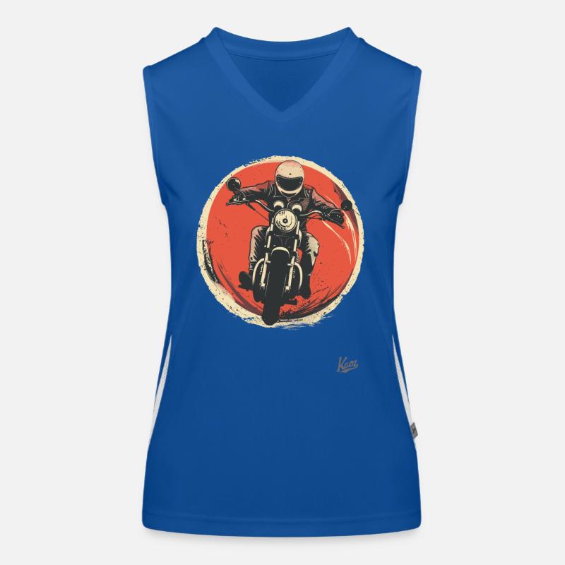Retro Vintage Old-School Motorcyclist Women's Functional Contrast Tank Top