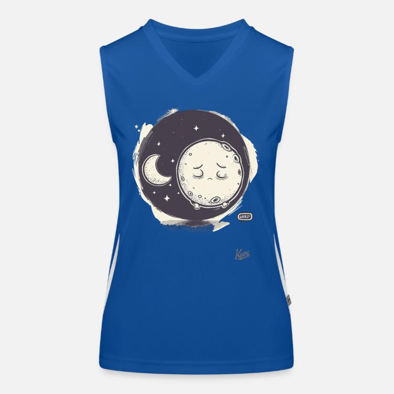 Petite lune douce lune dort Débardeur respirant contrasté Femme
