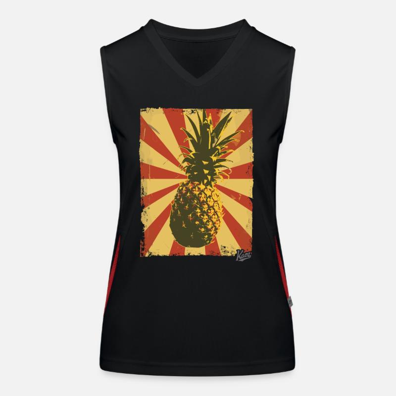 Ananas de style propagande Débardeur respirant contrasté Femme