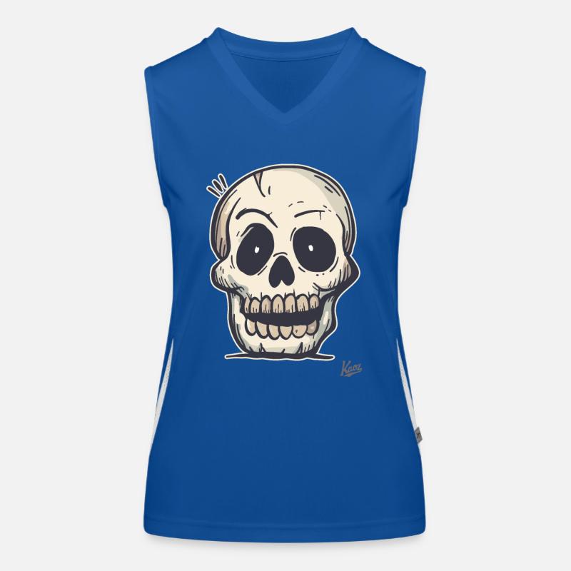 Crâne simple drôle Débardeur respirant contrasté Femme