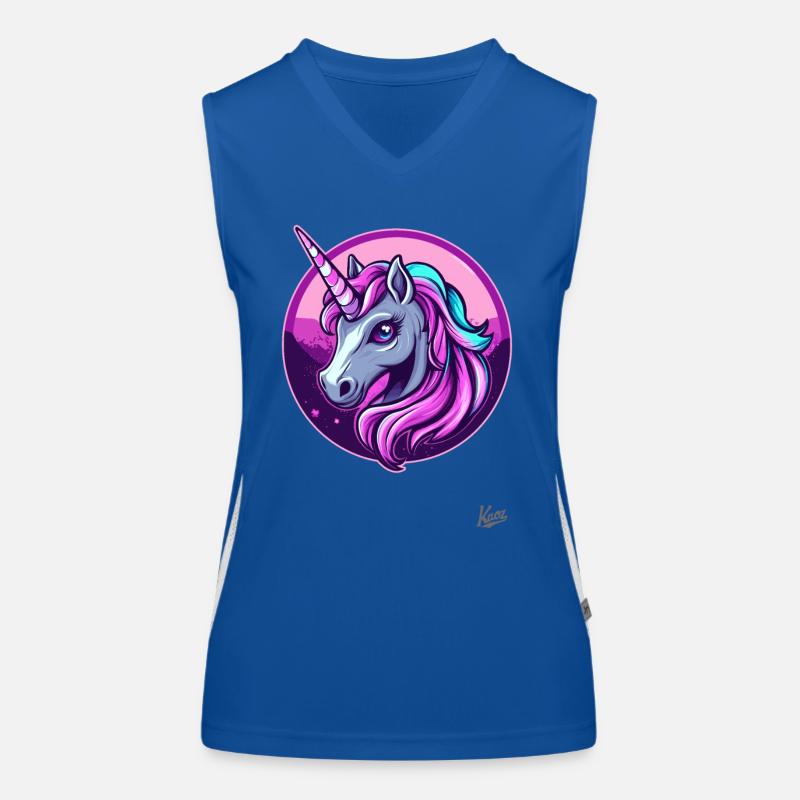 Süßes und cooles Einhorn Funktionelles Kontrast-Tank Top für Frauen