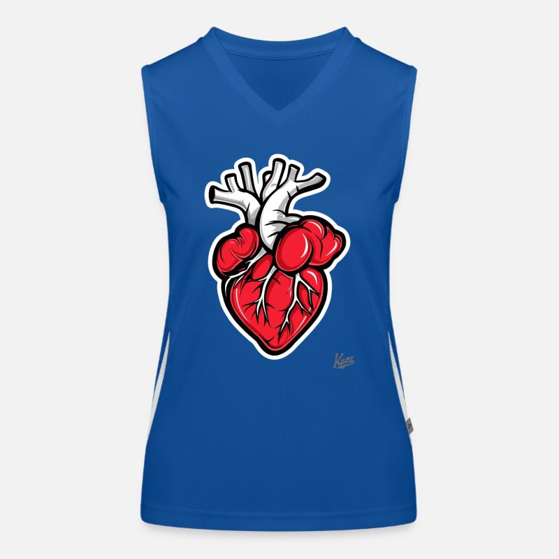 Anatomie Herz Funktionelles Kontrast-Tank Top für Frauen