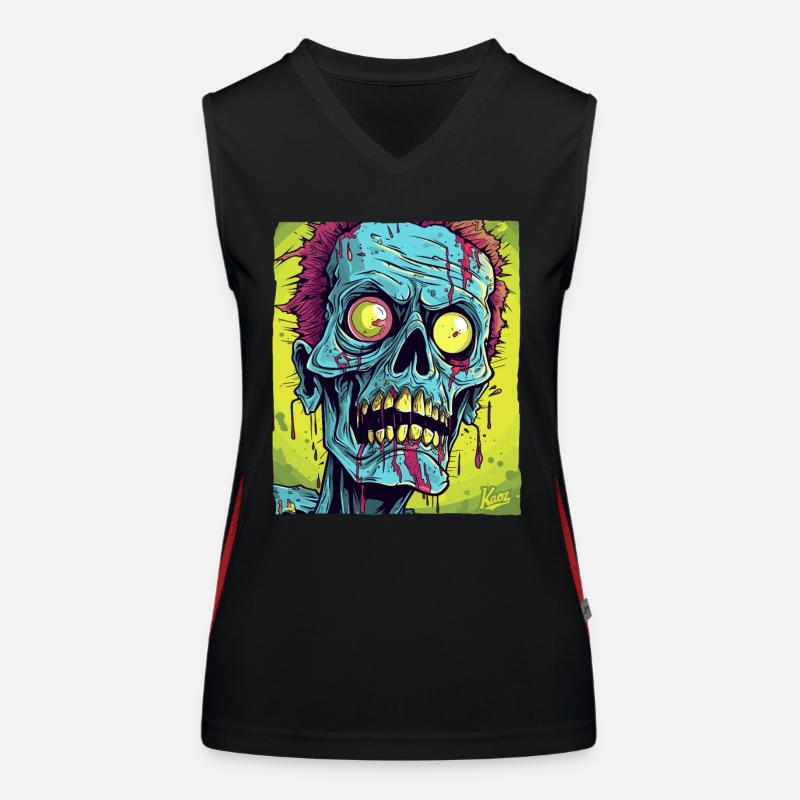 Le monstre de crâne de zombie le plus cool Débardeur respirant contrasté Femme