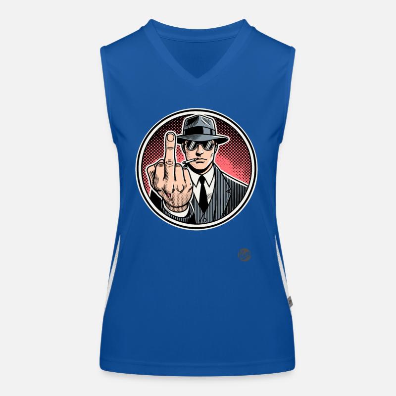 Cool, unfriendly greetings from the gentleman Women's Functional Contrast Tank Top