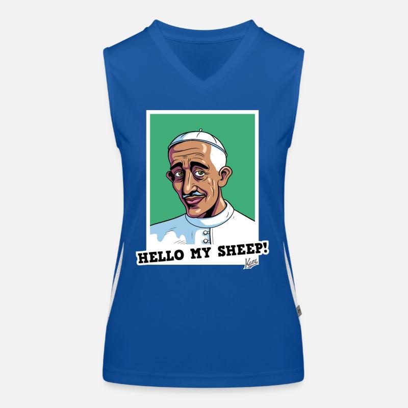 Bishop says: Hello my sheep Women's Functional Contrast Tank Top