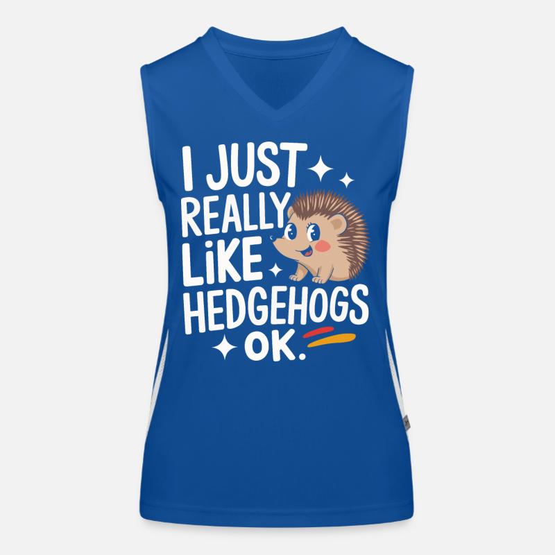 Hedgehog Spiny Animal Hedgehog Women's Functional Contrast Tank Top
