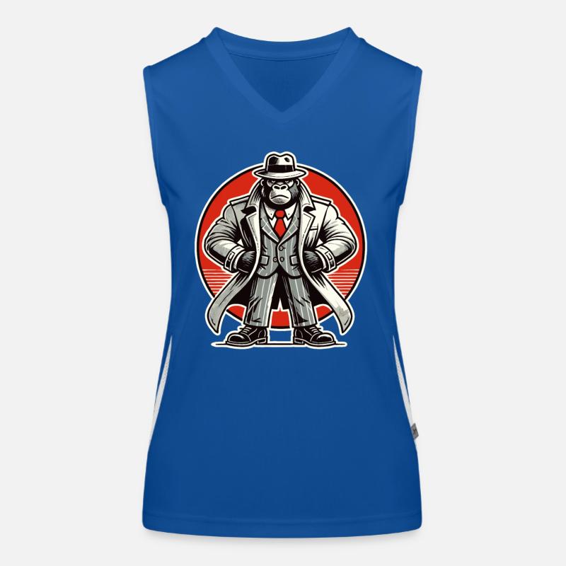 Detective Gorilla Women's Functional Contrast Tank Top