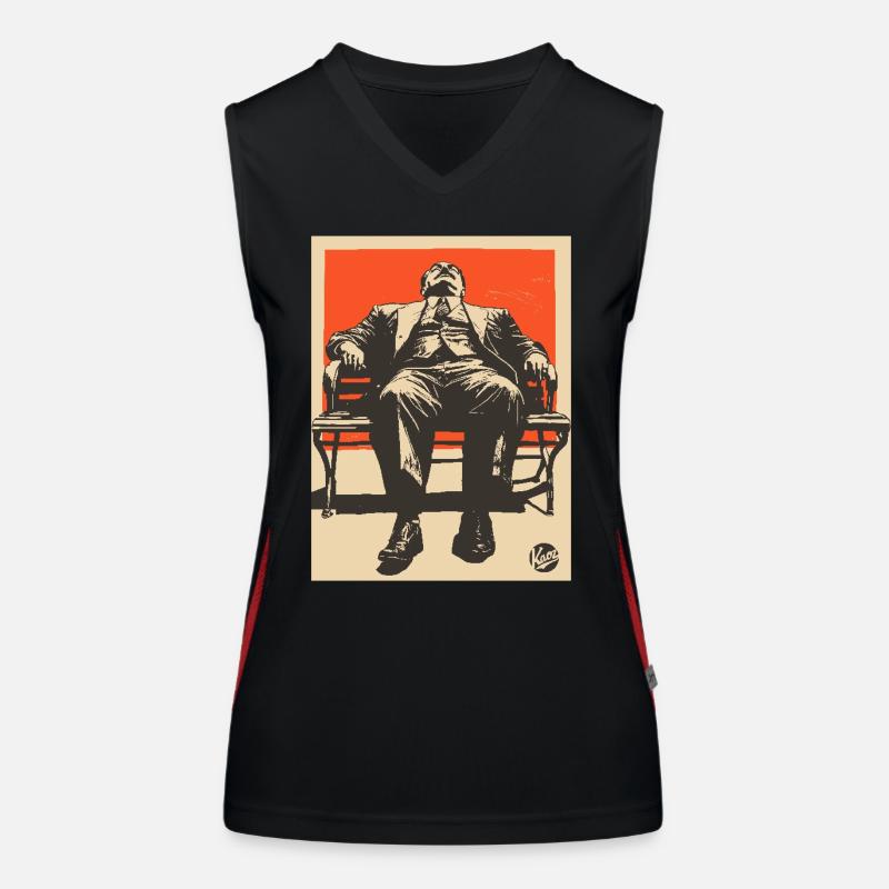 Propaganda Boreout Man on Bench Women's Functional Contrast Tank Top