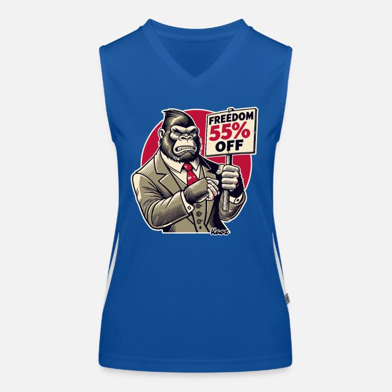 Gorille avec bouclier : Liberté dans l’offre de vente Débardeur respirant contrasté Femme