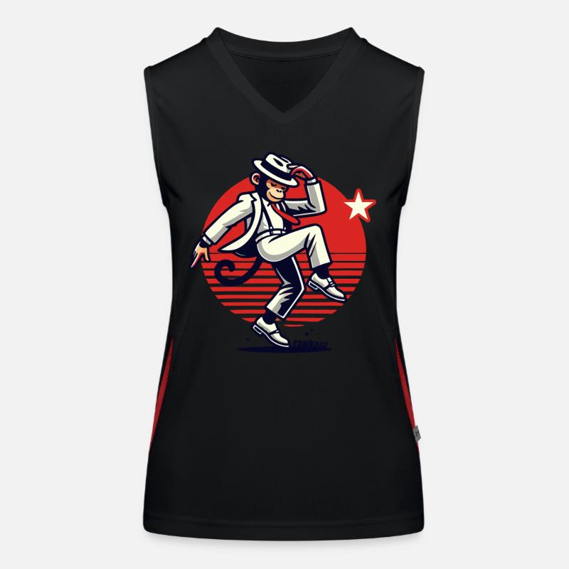 Moonwalk-Monkey Affentanz Affe Funktionelles Kontrast-Tank Top für Frauen