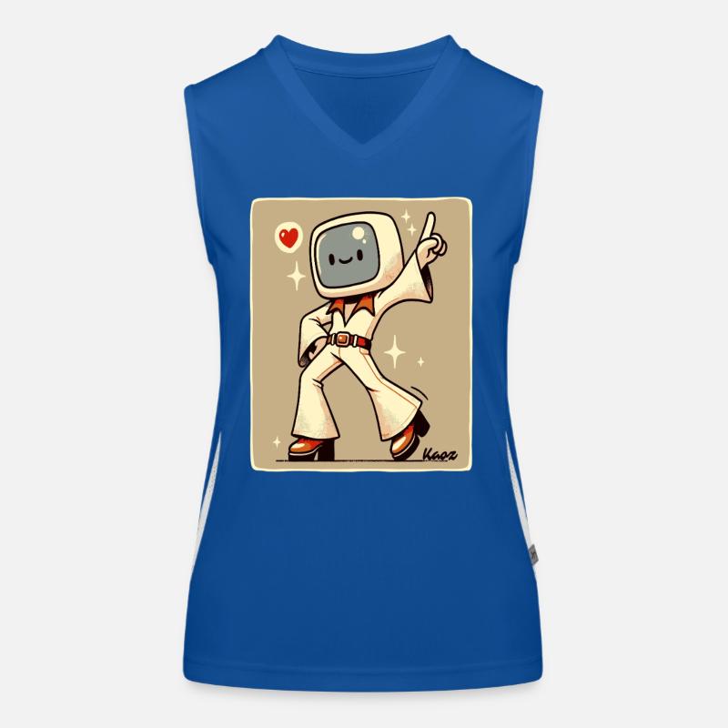 Piste de danse de style rétro des années 70 : Danseuse disco Débardeur respirant contrasté Femme