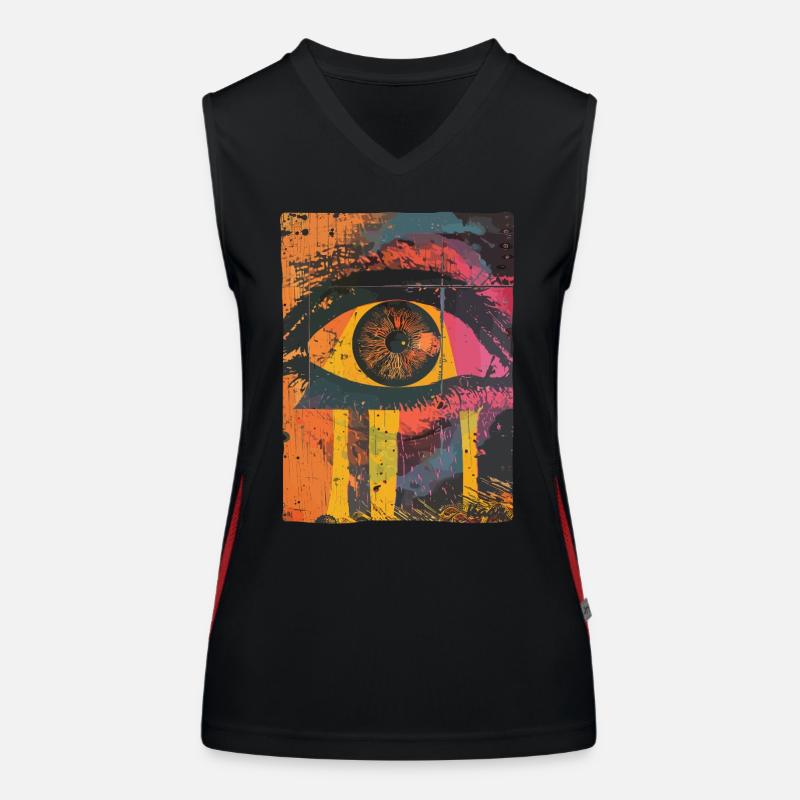 Pop Art Oeil Graffiti Débardeur respirant contrasté Femme