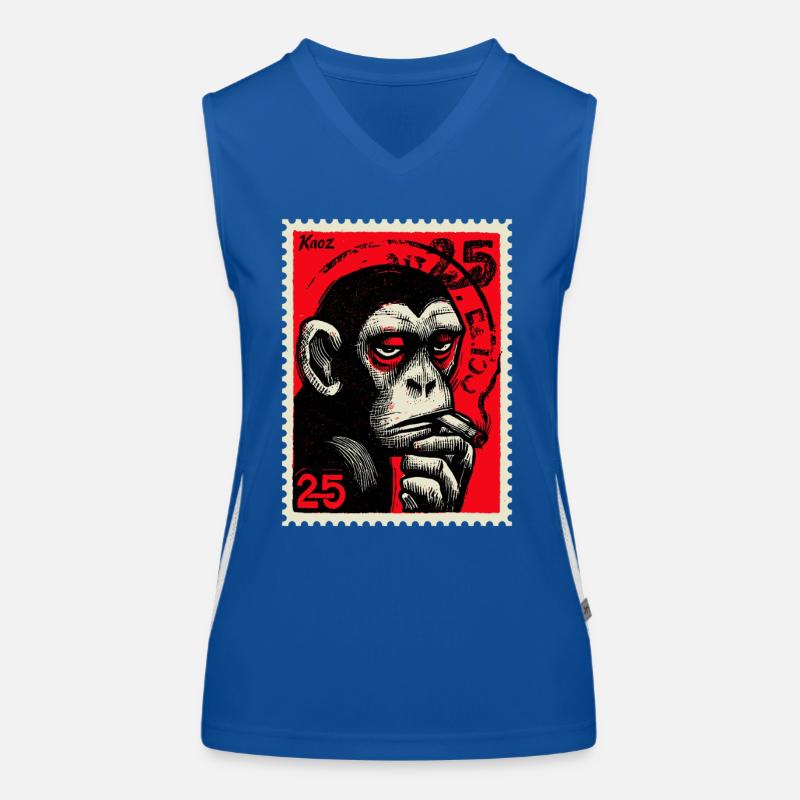 Singe cool sur timbre-poste Débardeur respirant contrasté Femme