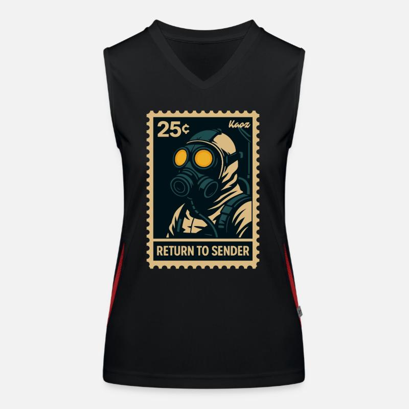Return to Sender Gas Mask Women's Functional Contrast Tank Top