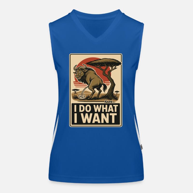 Les gnous font ce qu’ils veulent : marquer leur territoire Débardeur respirant contrasté Femme