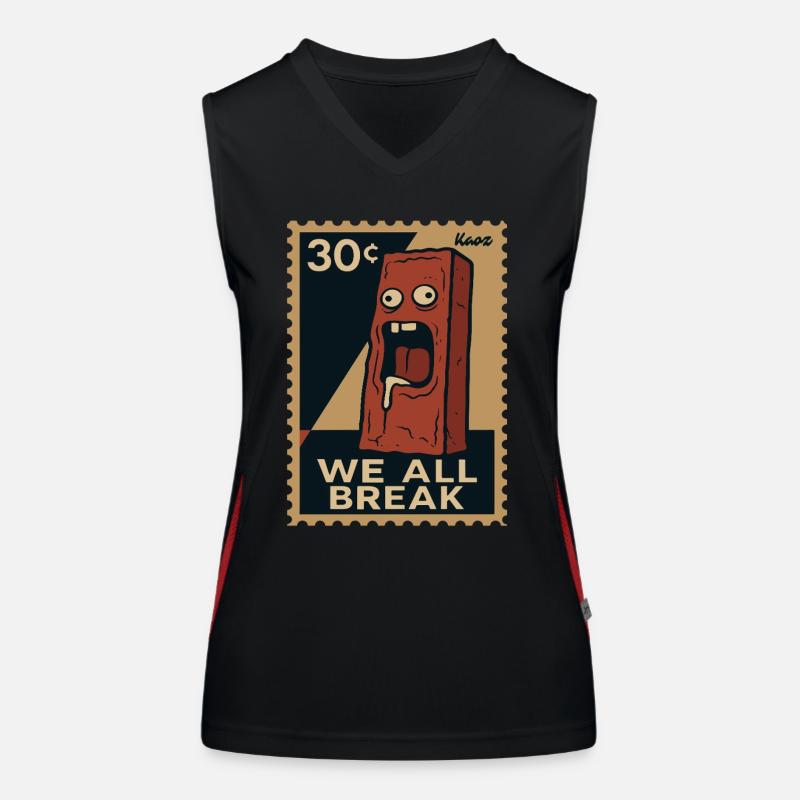 Emo Brick – Stamp of Overwhelm Women's Functional Contrast Tank Top