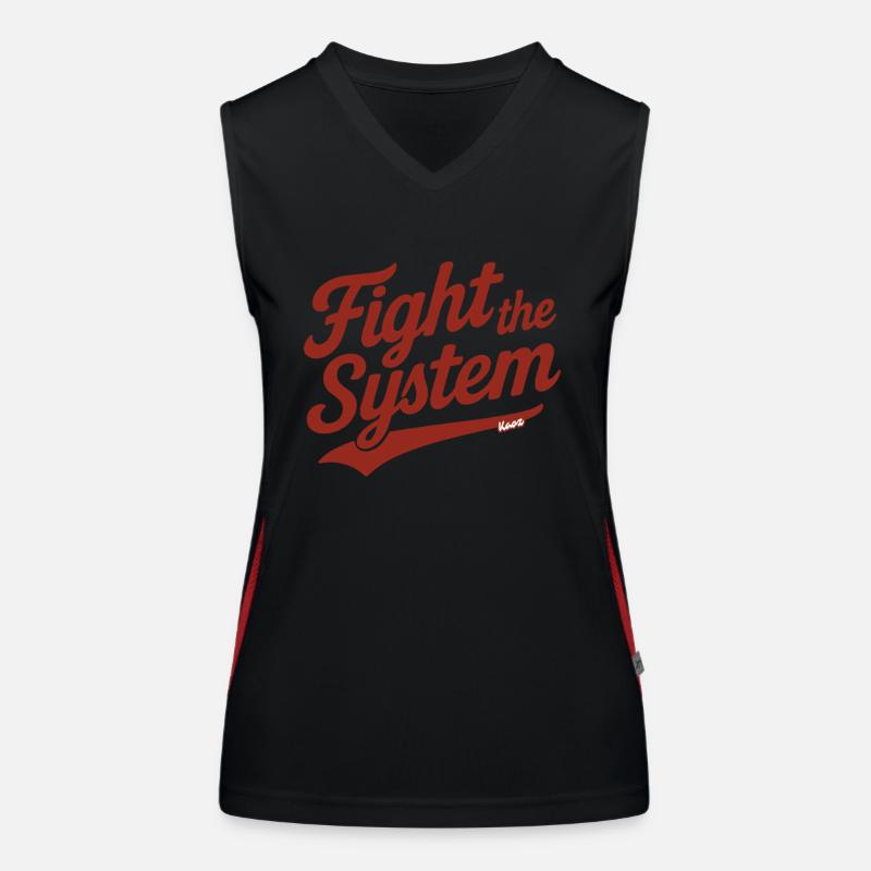 Fight the System Retro protest Say Débardeur respirant contrasté Femme