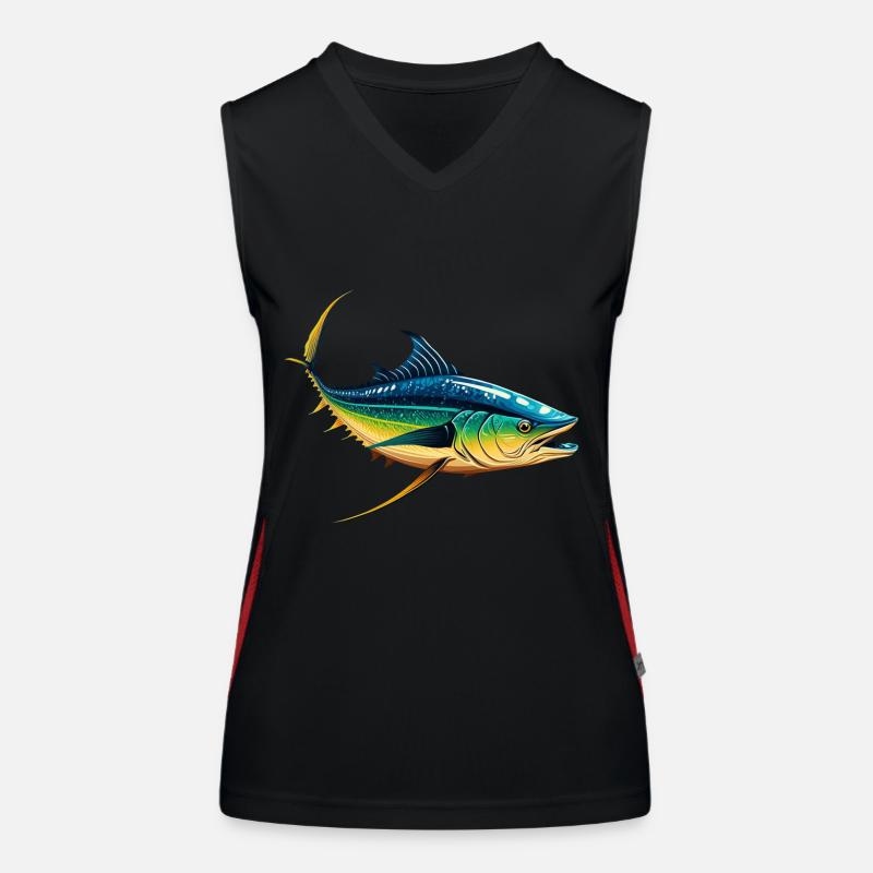 Thunfisch Funktionelles Kontrast-Tank Top für Frauen