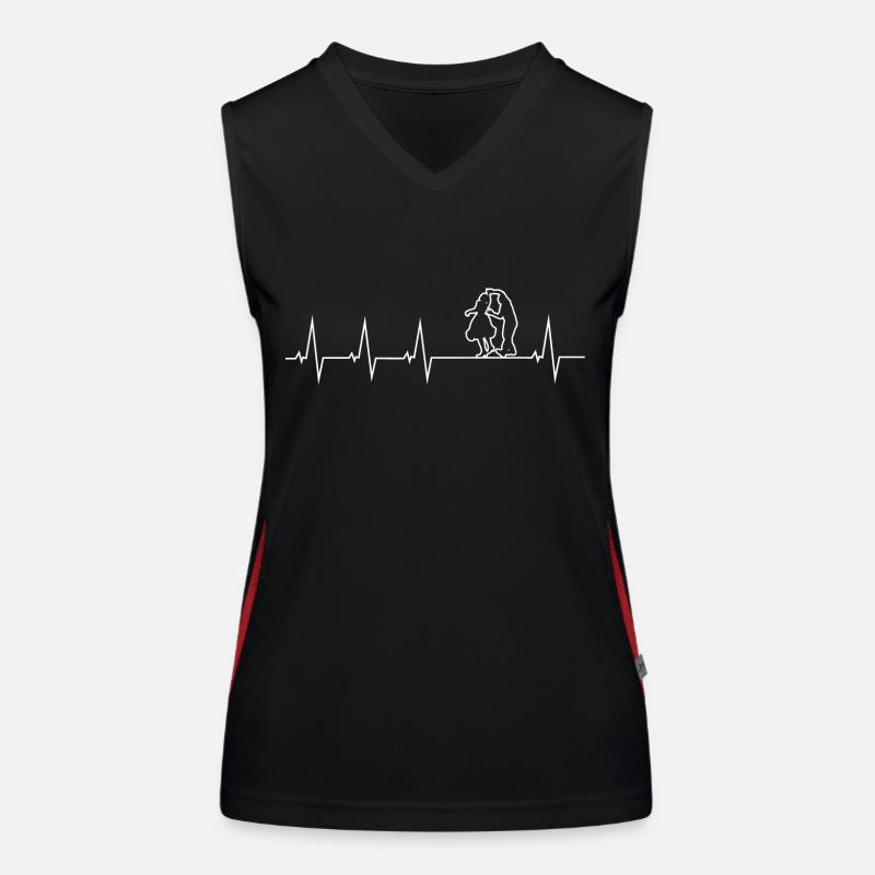 Ich liebe West Coast Swing Funktionelles Kontrast-Tank Top für Frauen