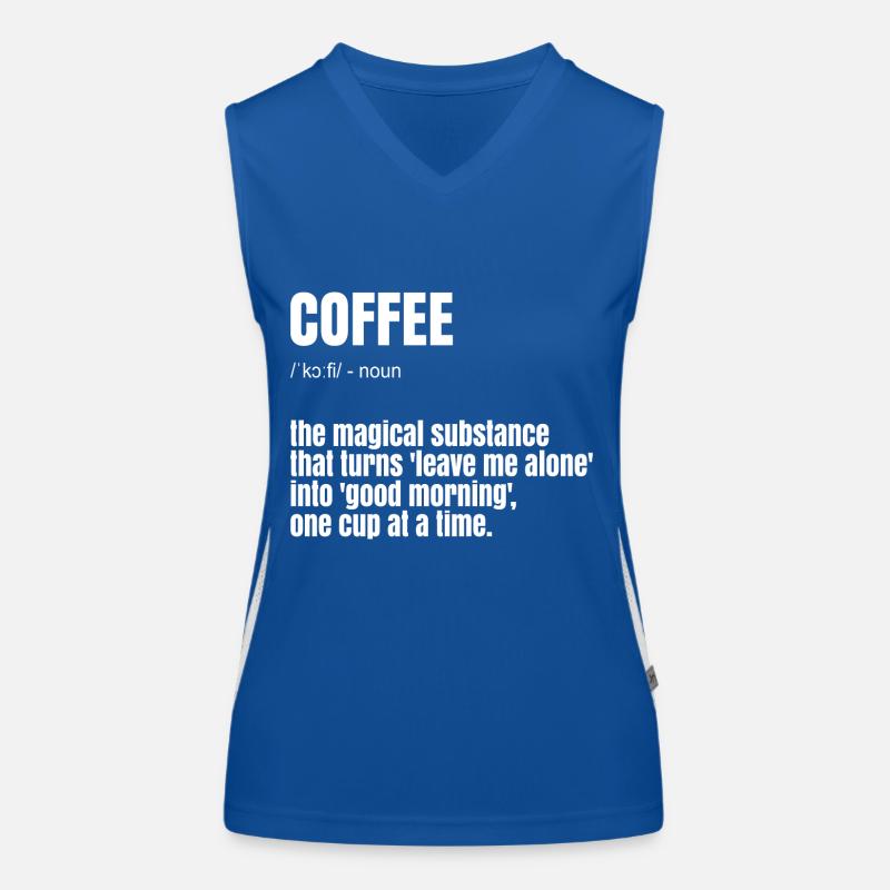 Funny Coffee Saying Women's Functional Contrast Tank Top