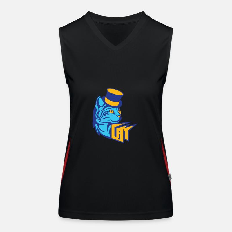 Chat bleu / chat bleu Débardeur respirant contrasté Femme