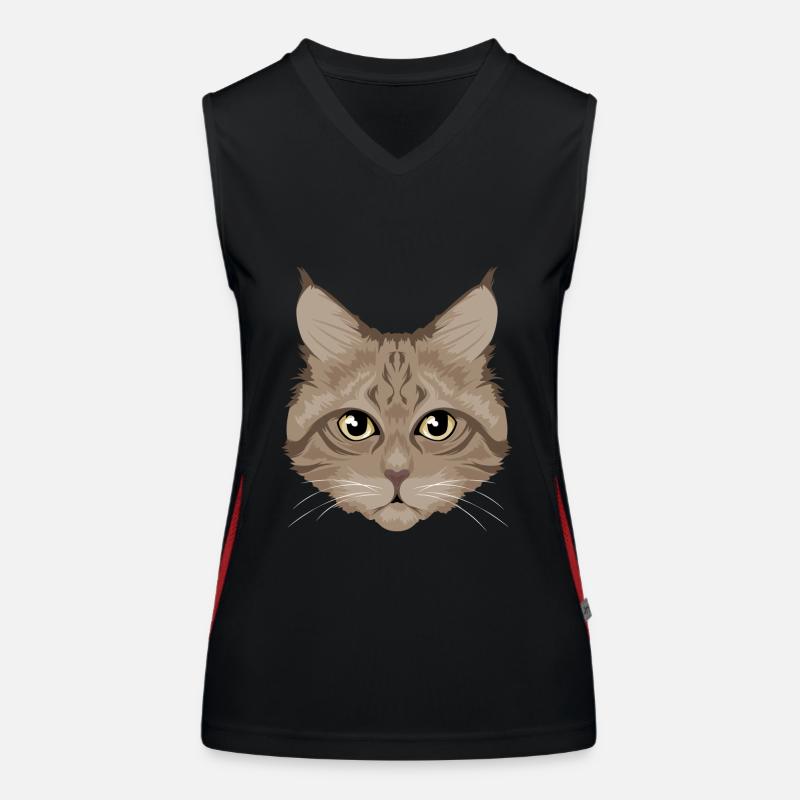 Chat / chat brun Débardeur respirant contrasté Femme