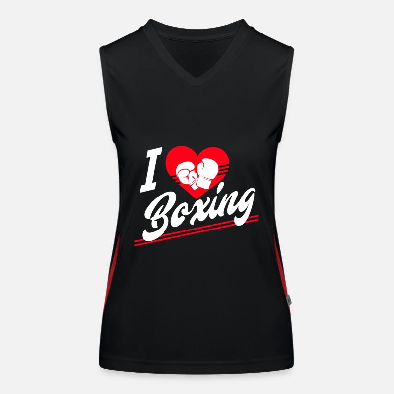 J'adore la boxe Débardeur respirant contrasté Femme