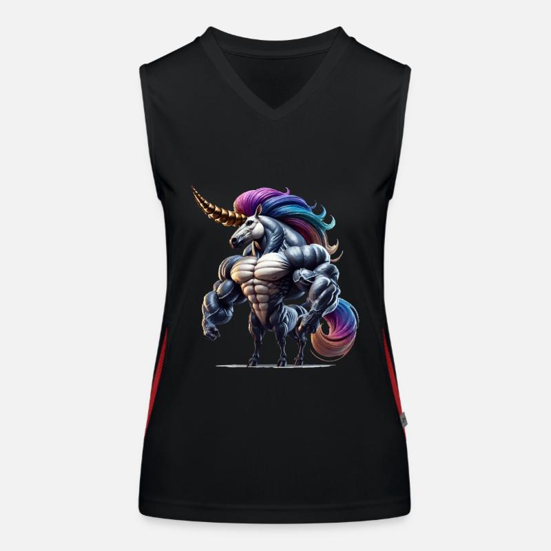 Super Einhorn Funktionelles Kontrast-Tank Top für Frauen