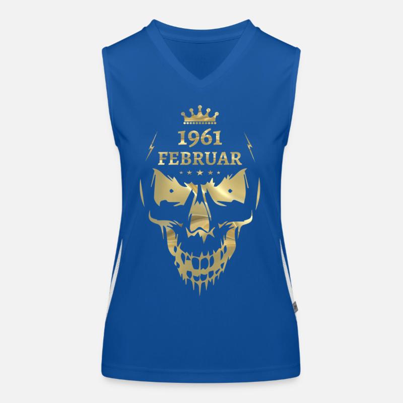 Februar 1961 Totenkopf Gold Funktionelles Kontrast-Tank Top für Frauen