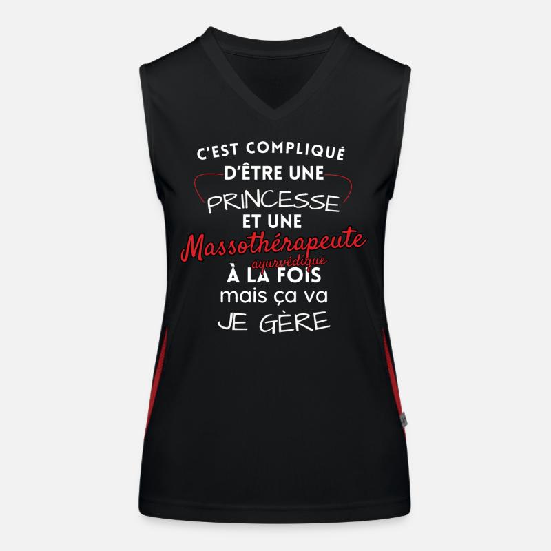 Prinzessin Ayurvedische Massagetherapeutin Funktionelles Kontrast-Tank Top für Frauen