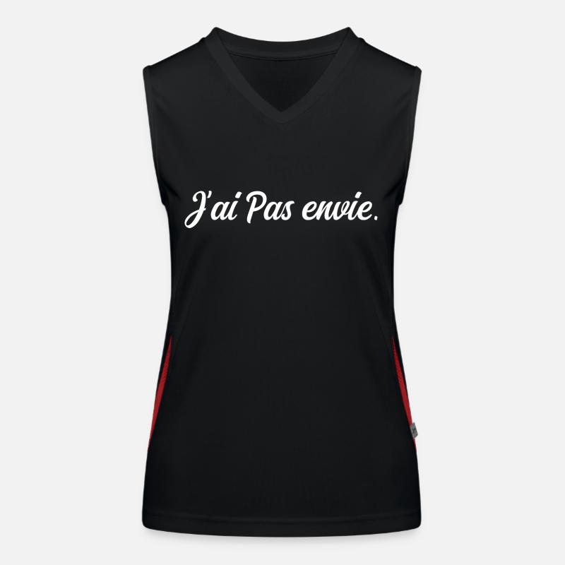 J ai pas envie Débardeur respirant contrasté Femme