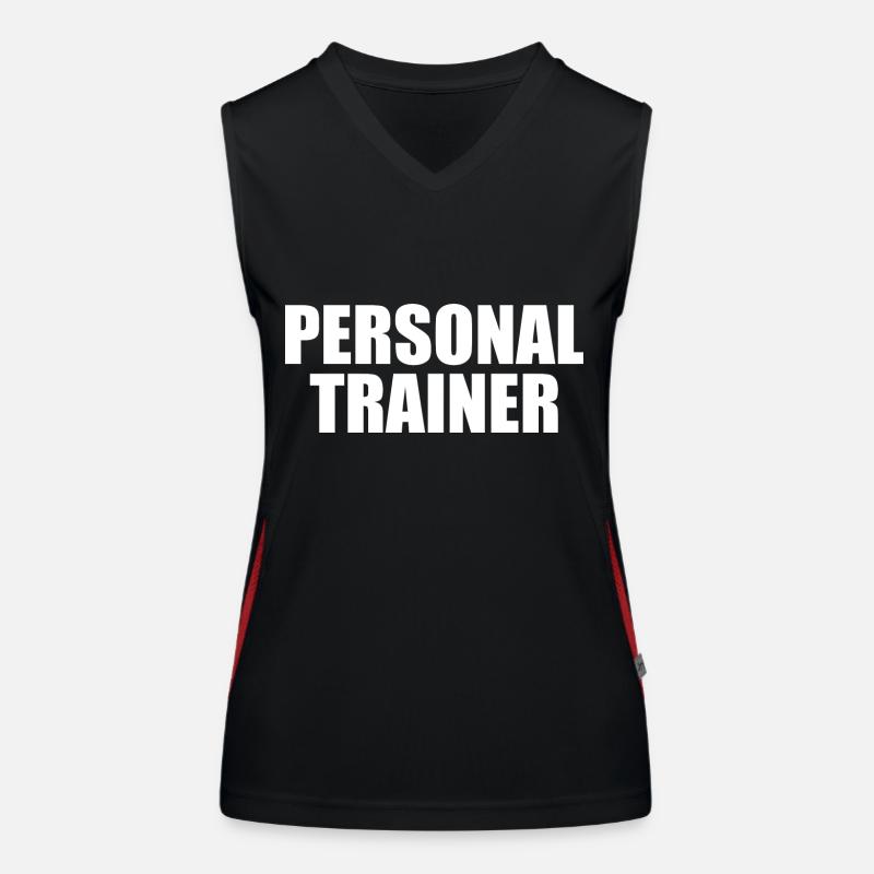 Personal trainer - Women's Functional Contrast Tank Top - black/red