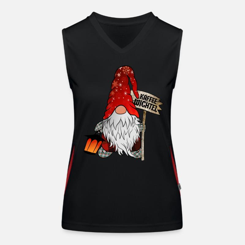 Gnome de Noël des elfes de café Débardeur respirant contrasté Femme