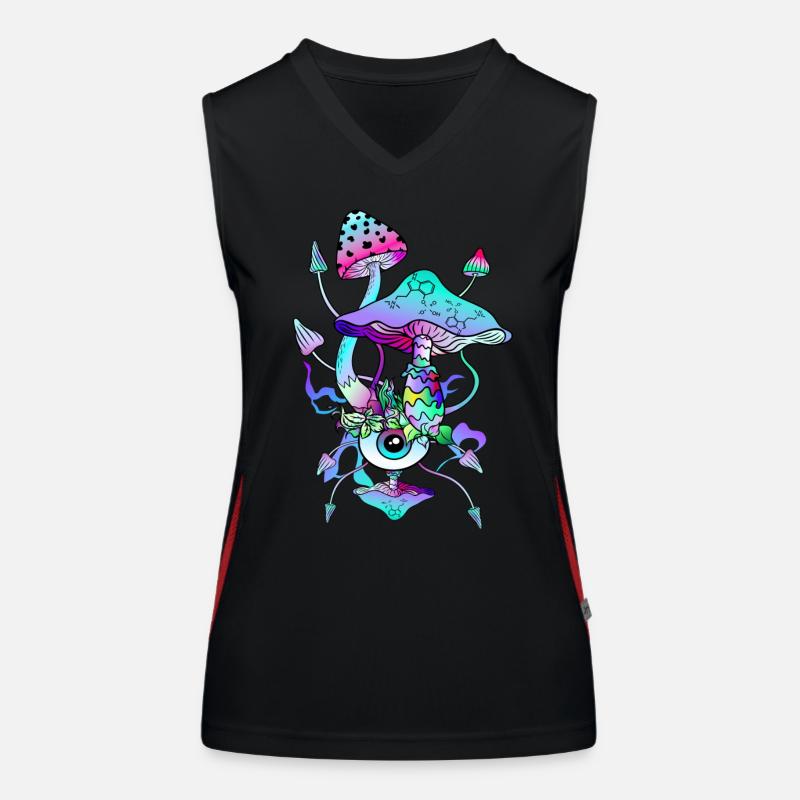 Psytrance Champignons Psychédéliques Débardeur respirant contrasté Femme