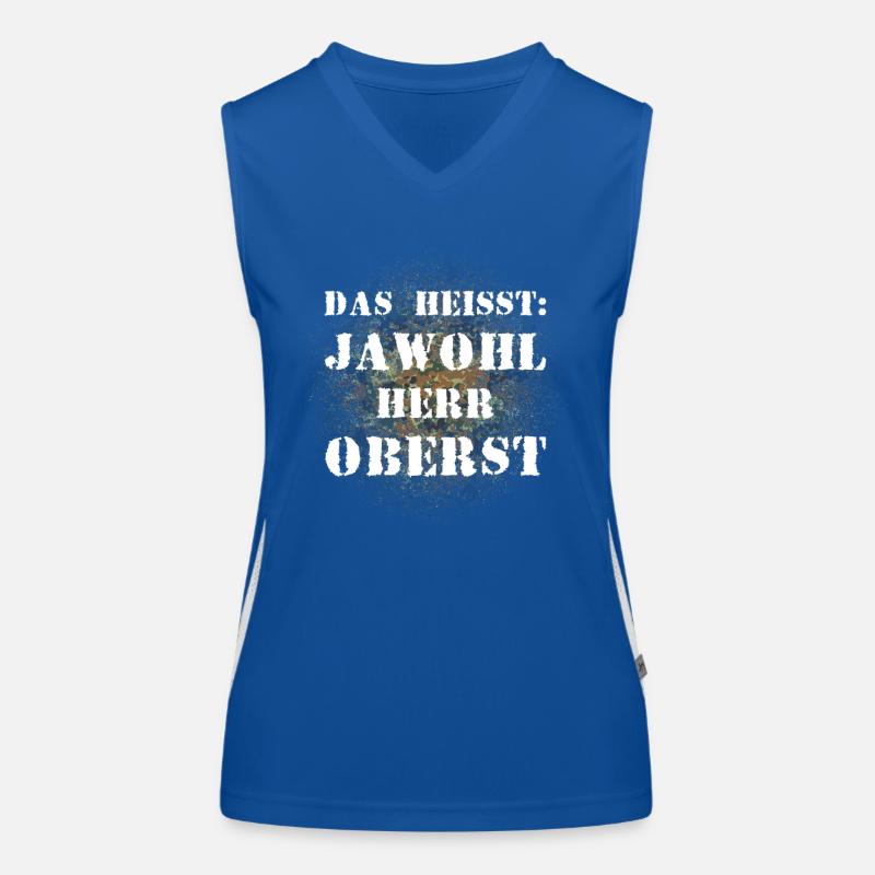 Das heißt Jawohl Herr Oberst Bundeswehr Soldat Funktionelles Kontrast-Tank Top für Frauen