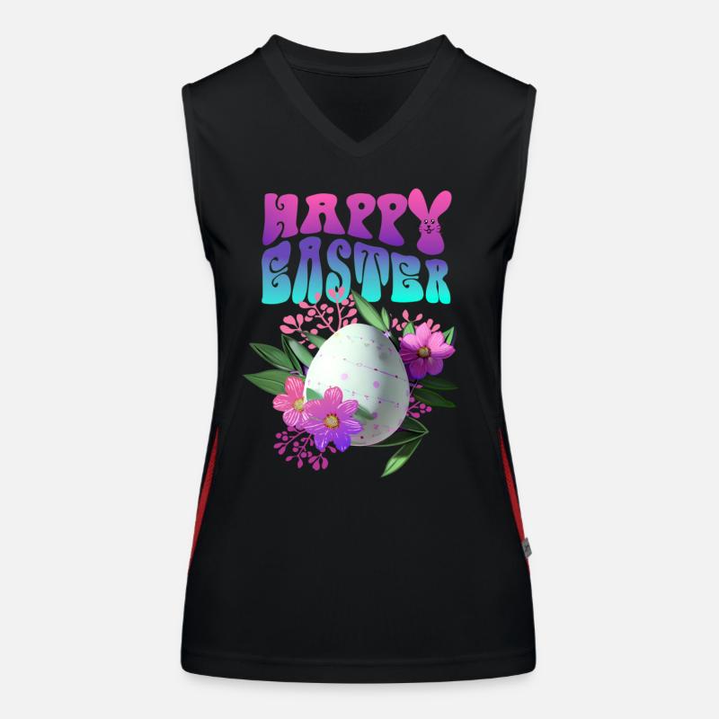Joyeux Easter Easter Egg Floral Débardeur respirant contrasté Femme