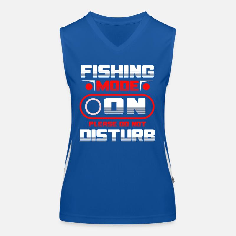 Fishing Mode On Please Do Not Disturb Funktionelles Kontrast-Tank Top für Frauen
