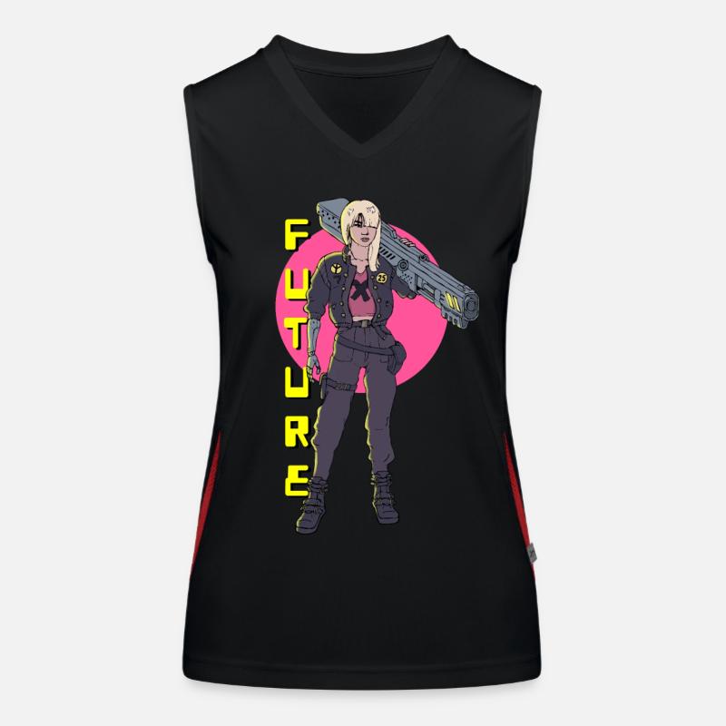 Fille Cyberpunk Débardeur respirant contrasté Femme