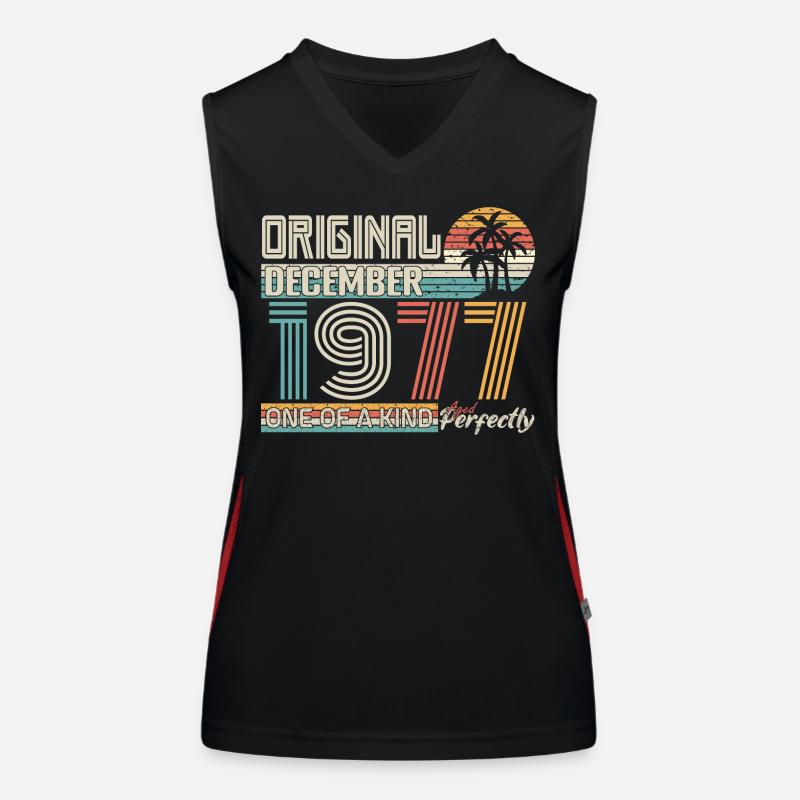 Dezember 1977 Geburtstag Dezember 1977 Geschenk Funktionelles Kontrast-Tank Top für Frauen
