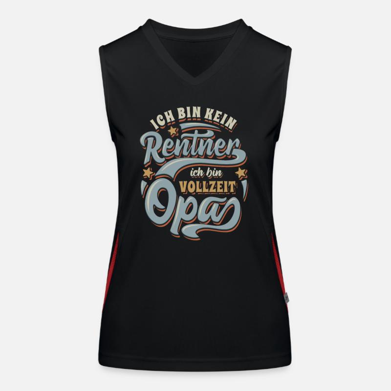 Ich bin kein Rentner ich bin Vollzeit Opa Funktionelles Kontrast-Tank Top für Frauen