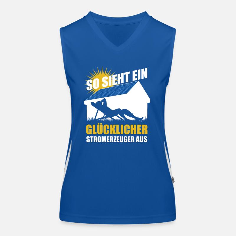 So sieht ein glücklicher Stromerzeuger aus - Solar Funktionelles Kontrast-Tank Top für Frauen