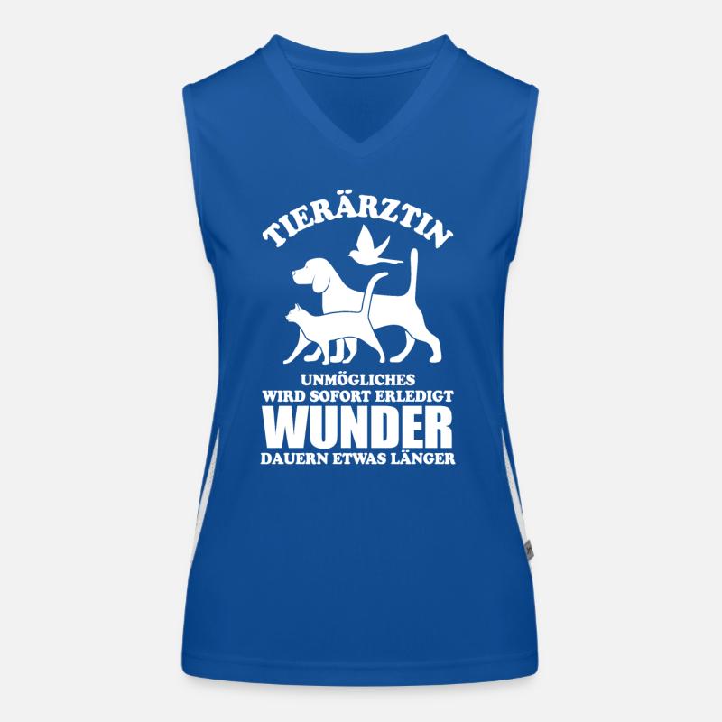 Tierärztin - Unmögliches wird sofort erledigt Funktionelles Kontrast-Tank Top für Frauen