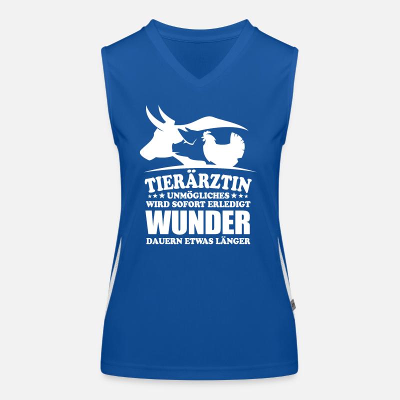 Tierärztin - Unmögliches wird sofort erledigt Funktionelles Kontrast-Tank Top für Frauen