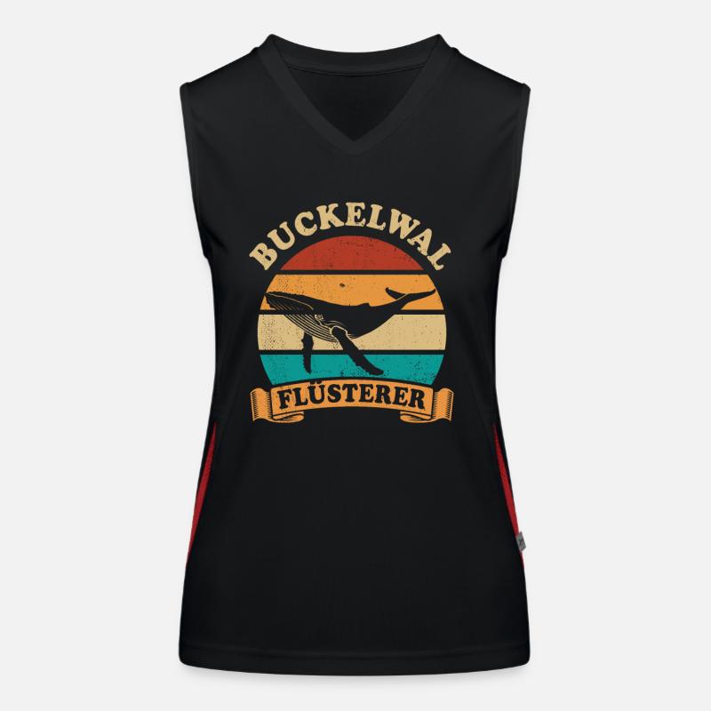 Wal - Buckelwal - Flüsterer - Geschenk Funktionelles Kontrast-Tank Top für Frauen