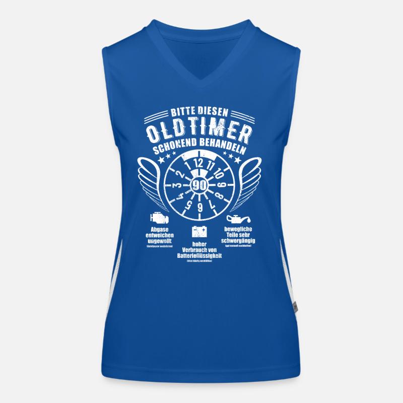 Oldtimer schonend behandeln - 90. Geburtstag Funktionelles Kontrast-Tank Top für Frauen