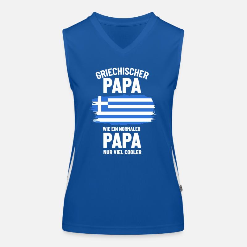 Griechischer Papa wie ein normaler Papa nur cooler Funktionelles Kontrast-Tank Top für Frauen