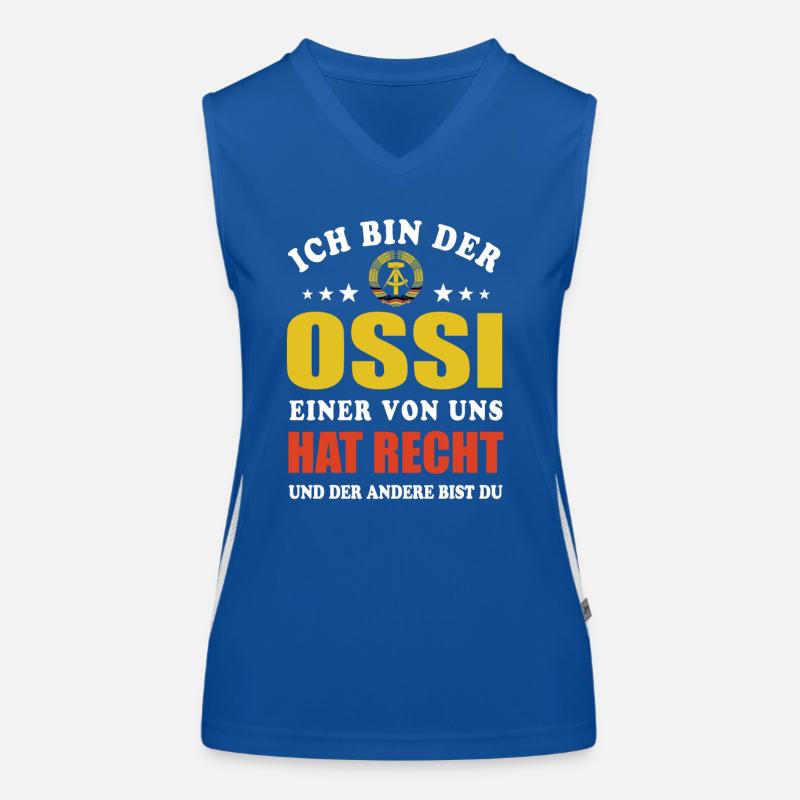 Ich bin der Ossi einer von uns hat Recht - Spruch Funktionelles Kontrast-Tank Top für Frauen