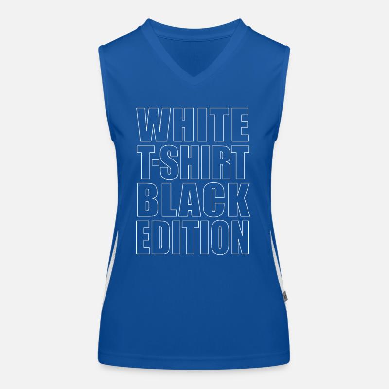 White T-shirt Black Edition Funktionelles Kontrast-Tank Top für Frauen