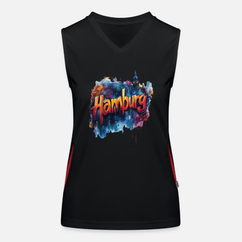 Hamburg Funktionelles Kontrast-Tank Top für Frauen