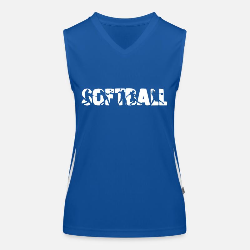 SOFTBALL - White Women's Functional Contrast Tank Top
